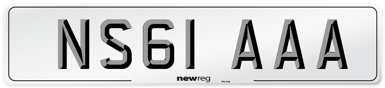 NS61 AAA Number Plate from New Reg